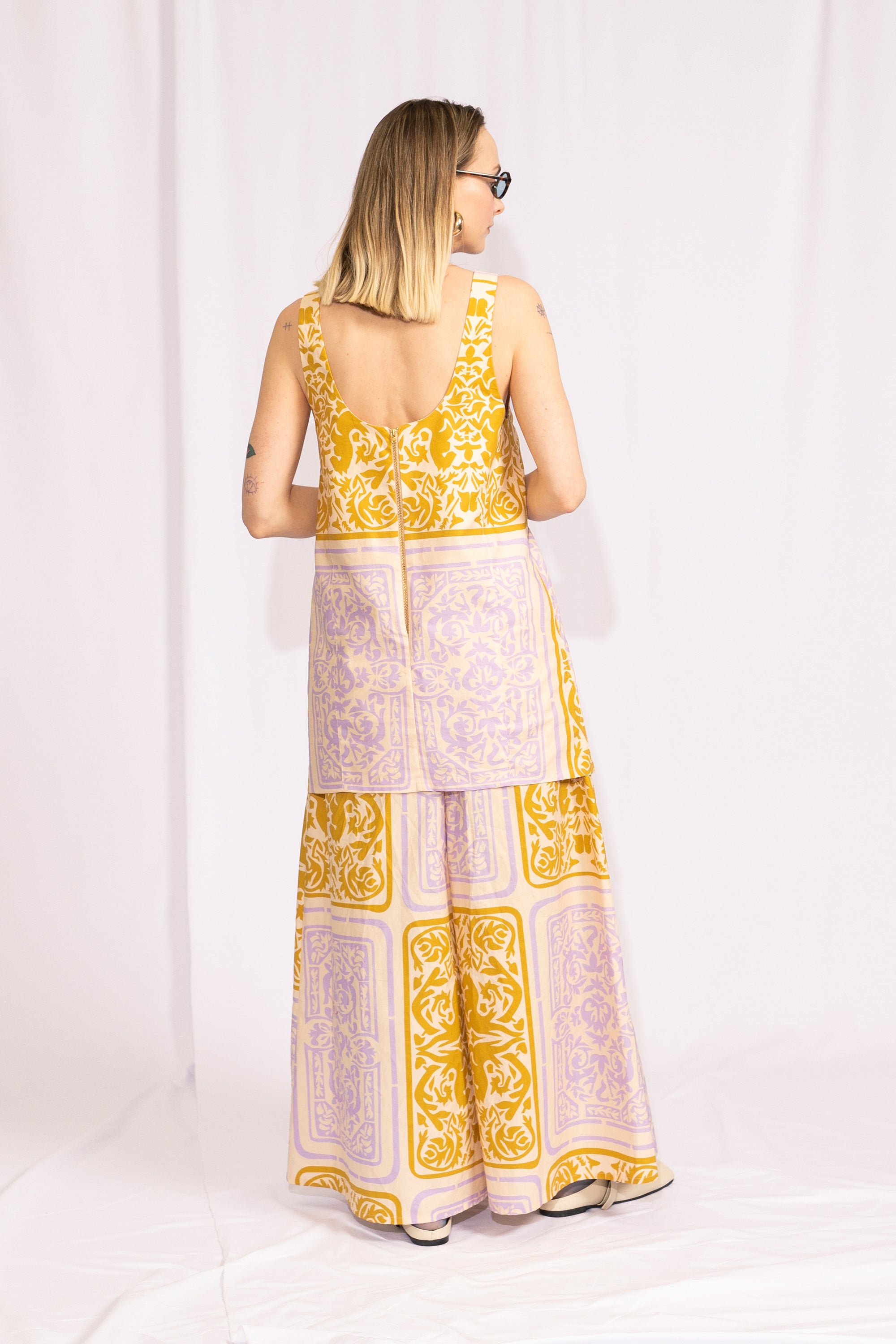 MISZLA wide leg trousers 'Cards'