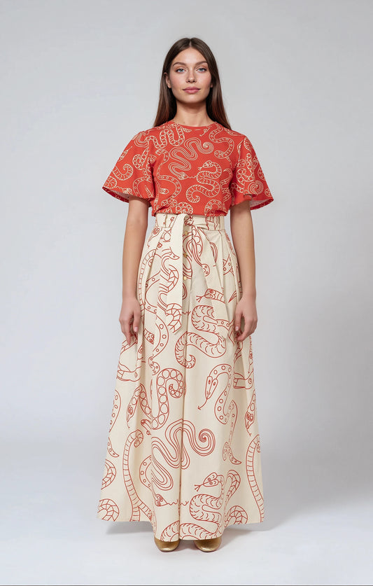 VILAGOS wide leg trousers 'Snake'