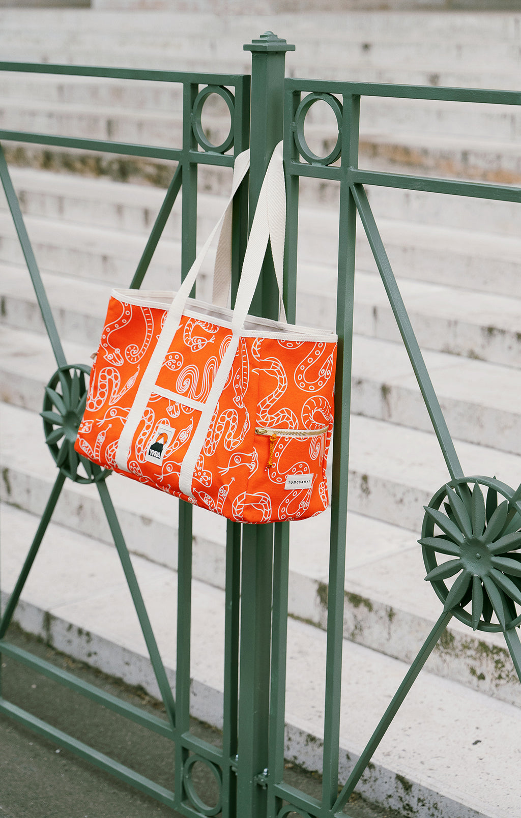 YKRA x TOMCSANYI beach bag 'Snake'
