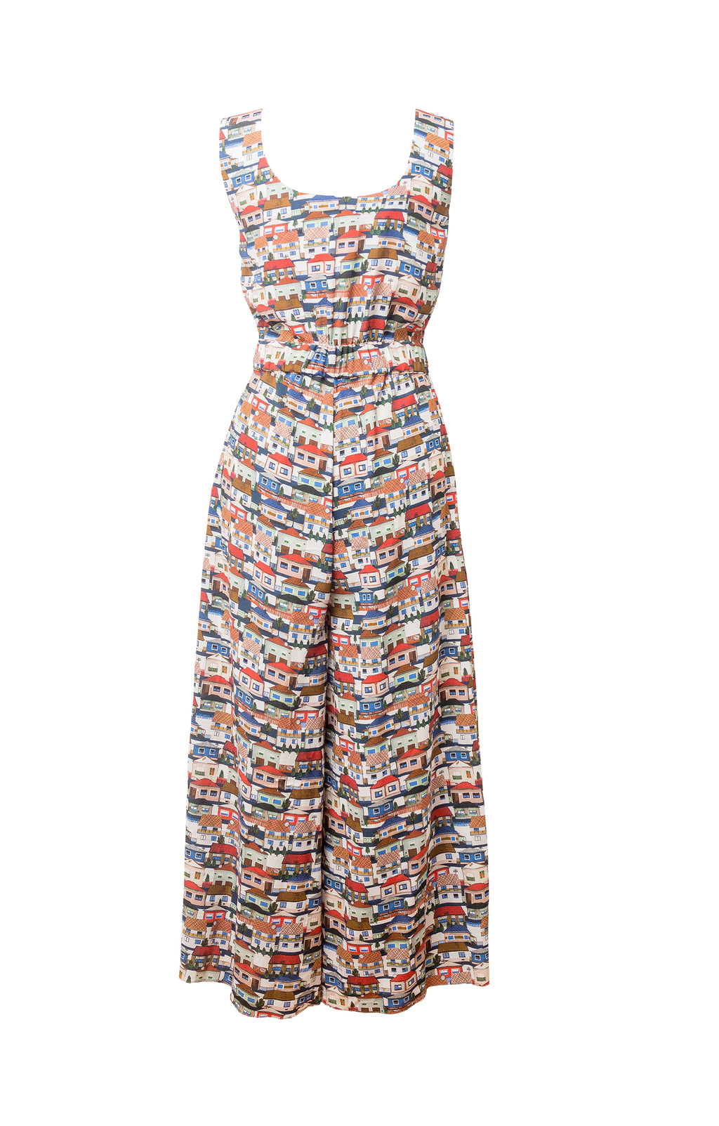 ZIRC sleeveless jumpsuit 'Small Houses'