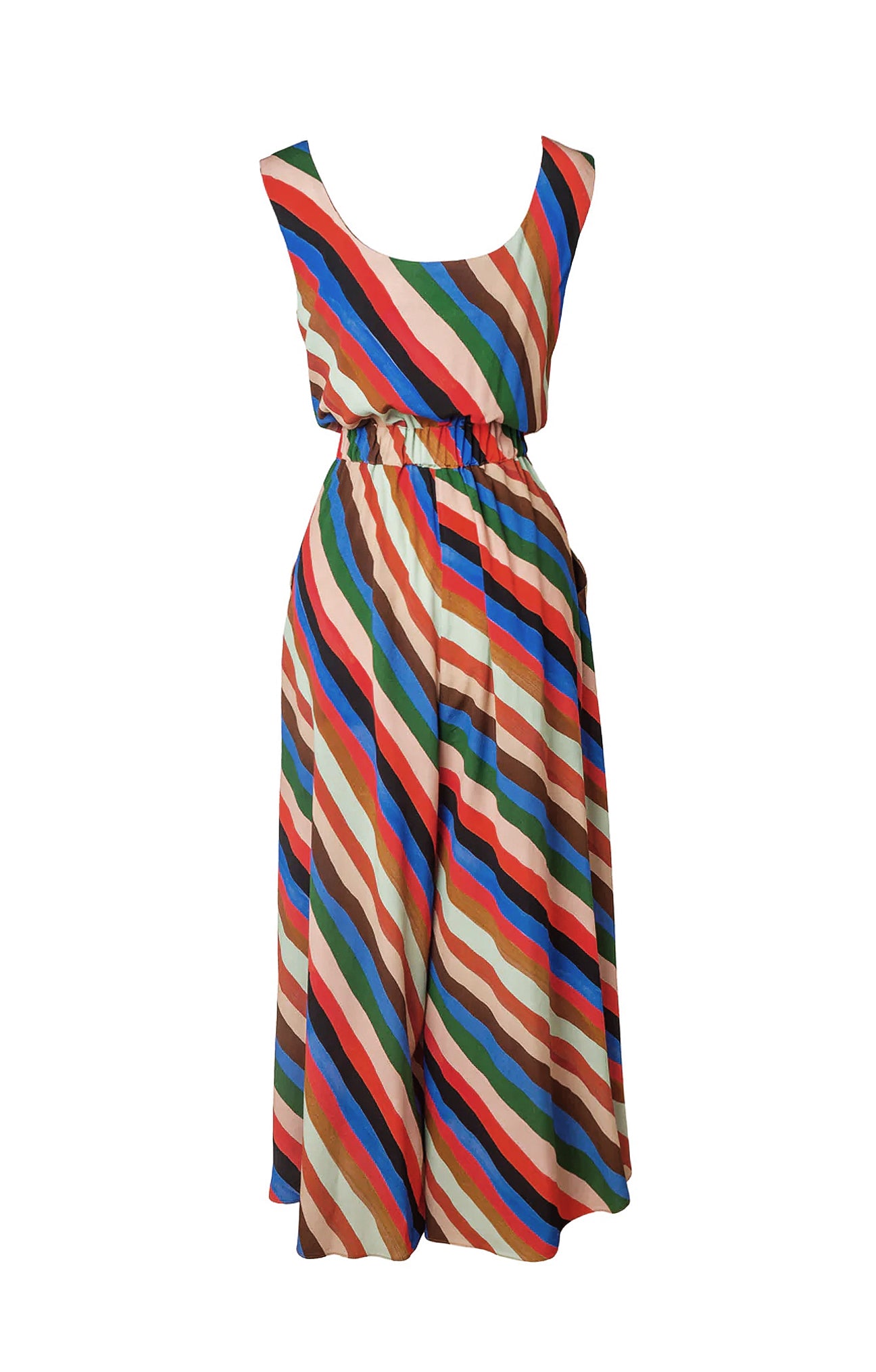 ZIRC sleeveless jumpsuit 'Stripes Print'