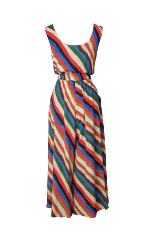 ZIRC Stripes Print Sleeveless Jumpsuit
