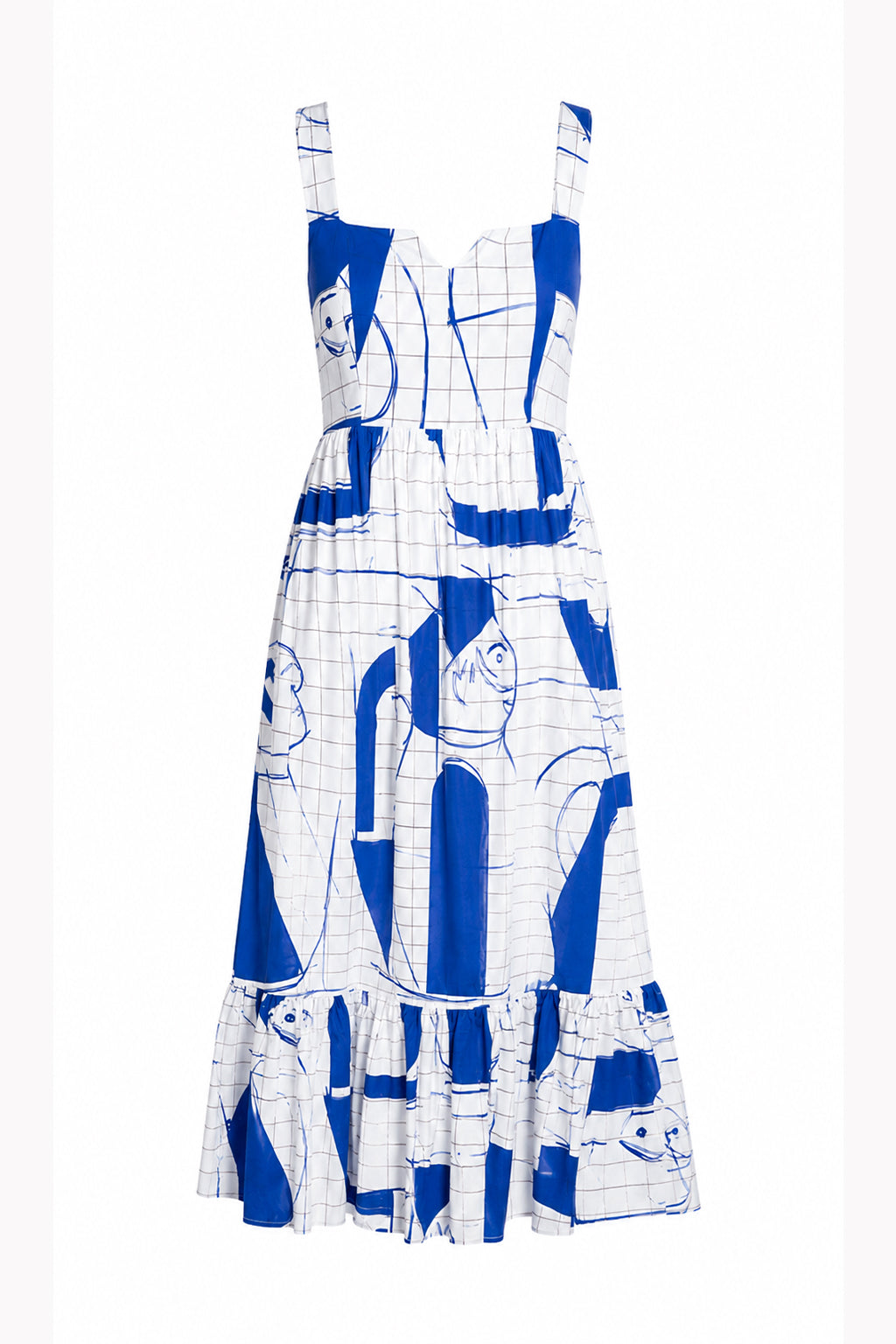 AGYAG ruffled sleeveless dress 'Sketch'