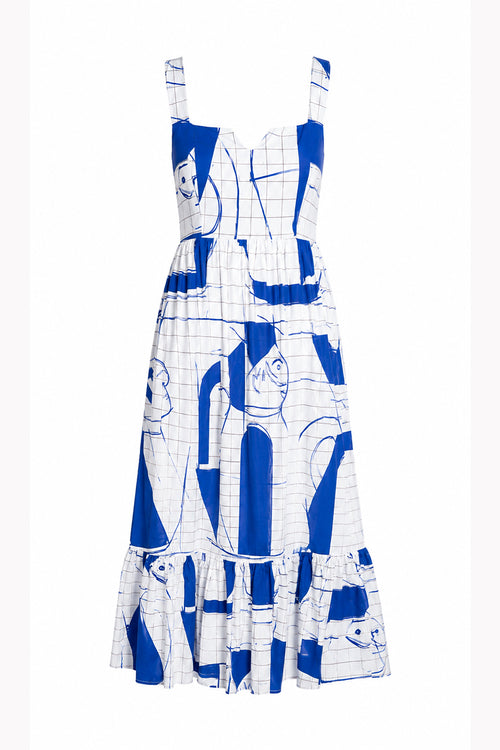 AGYAG ruffled sleeveless dress 'Sketch'