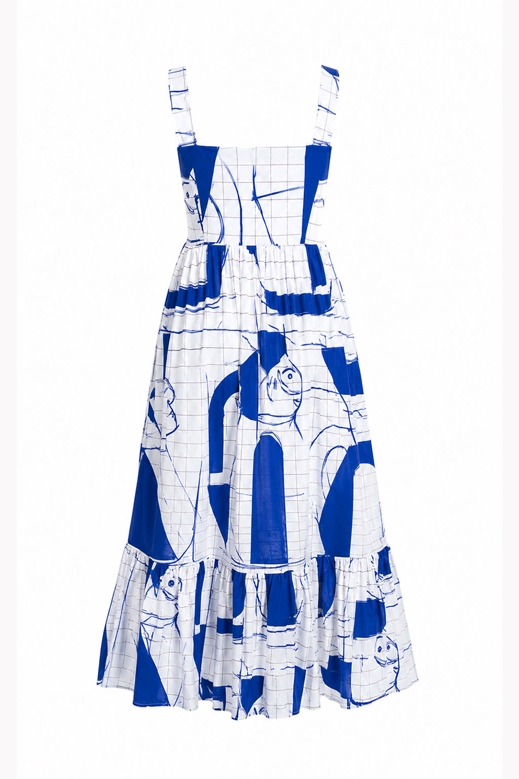 AGYAG ruffled sleeveless dress 'Sketch'
