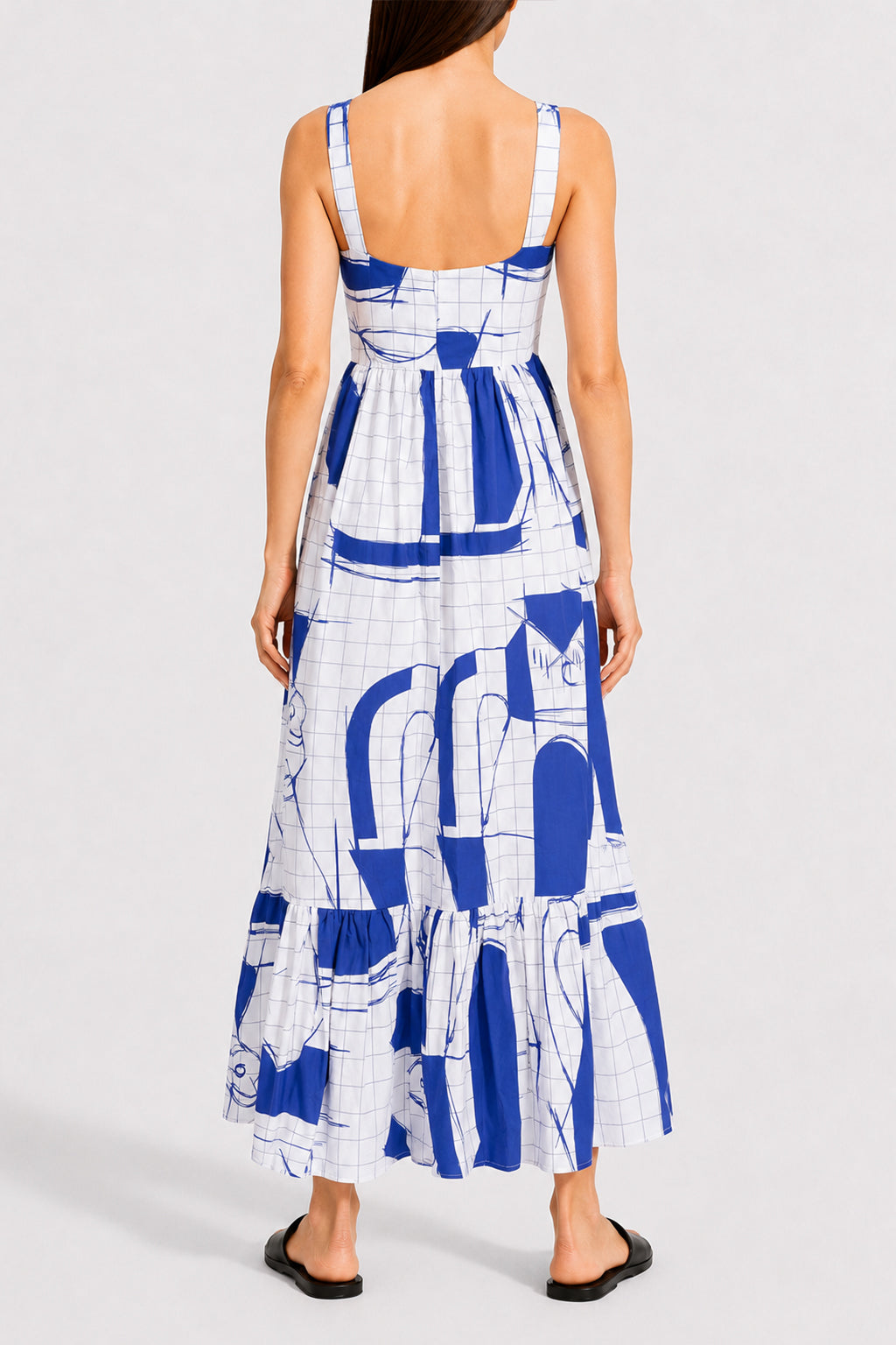 AGYAG ruffled sleeveless dress 'Sketch'