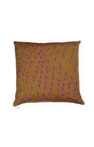 Decorative cushion 'fishnet pink' print