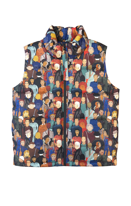 ASPEN puffer vest 'Faces'