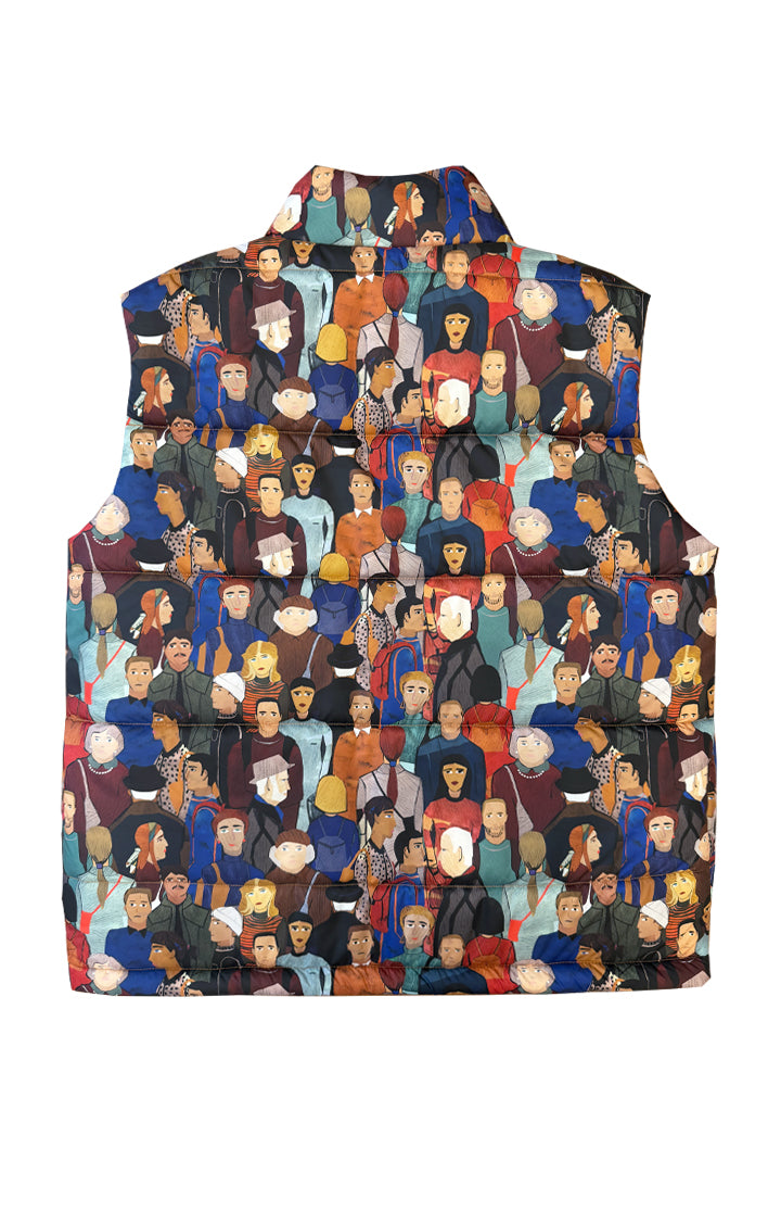 ASPEN puffer vest 'Faces'