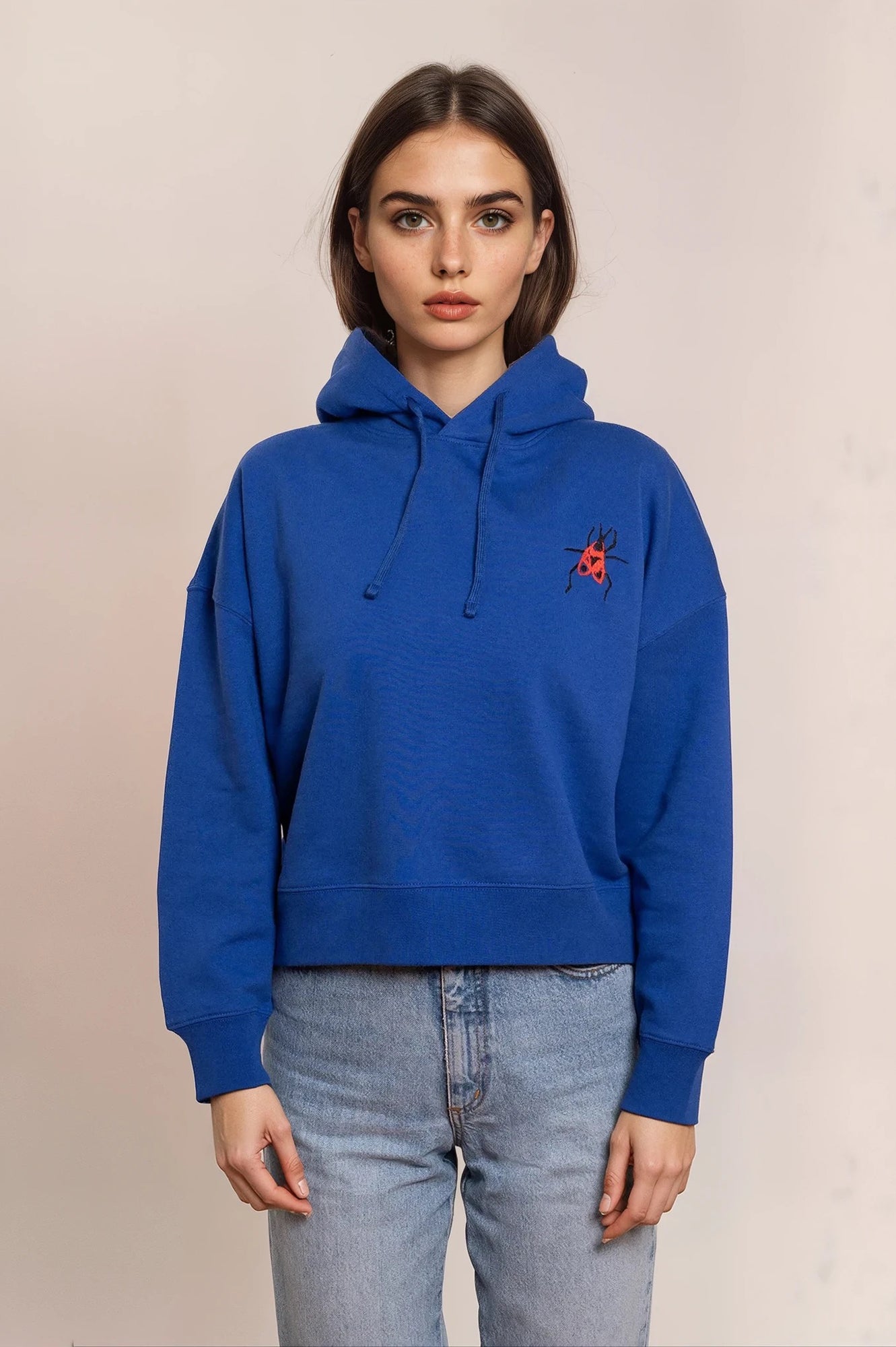 'FIREBUG' hooded sweatshirt blue