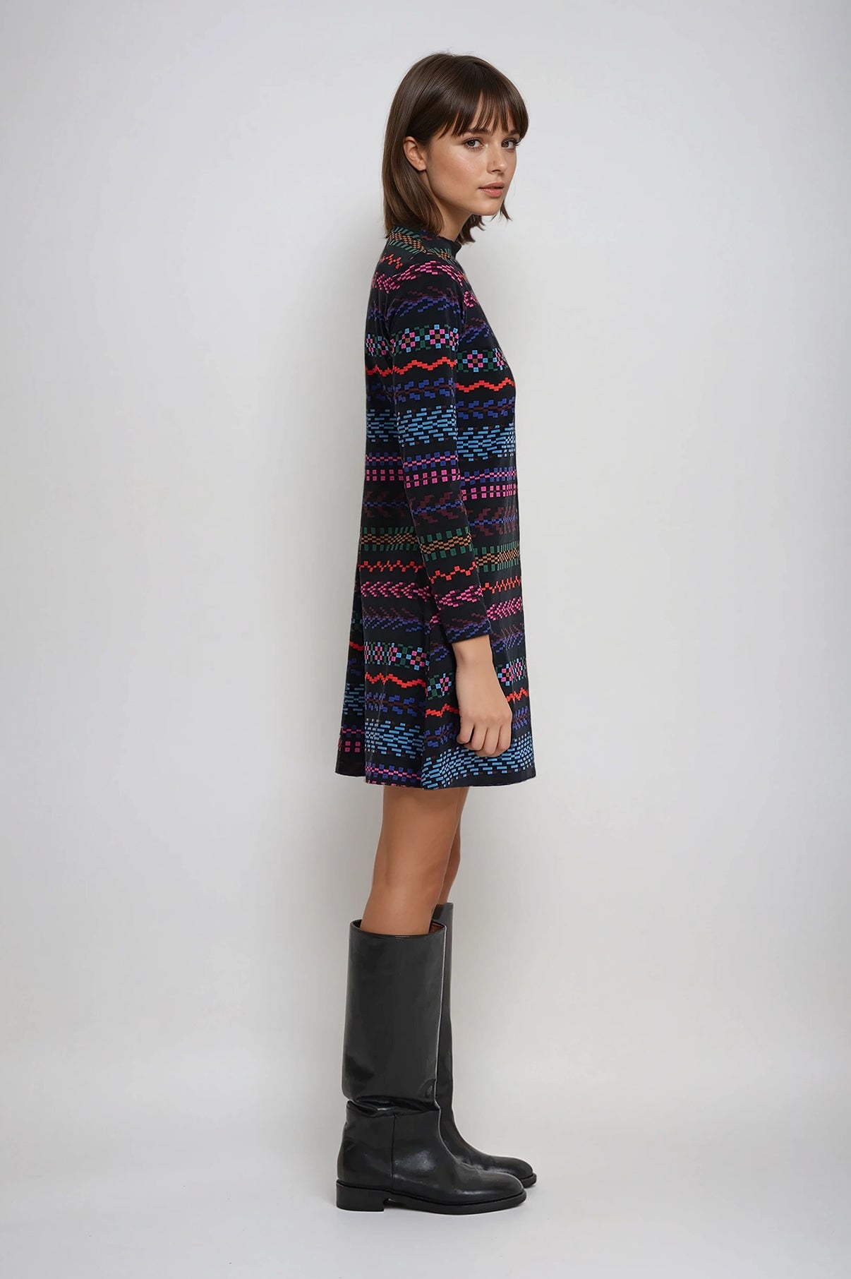 BOKOD mock neck dress 'Pixel dark'