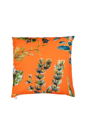 Decorative cushion 'hydrophyte red' print