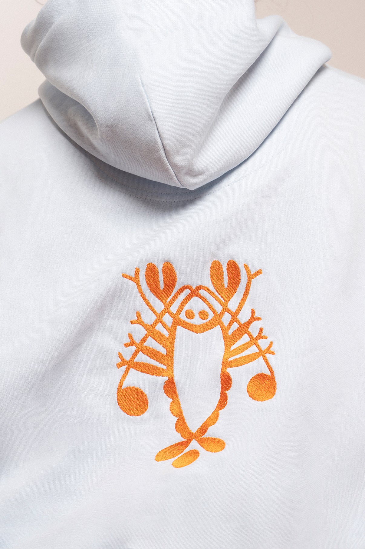 'LOBSTER' hooded sweatshirt ice blue