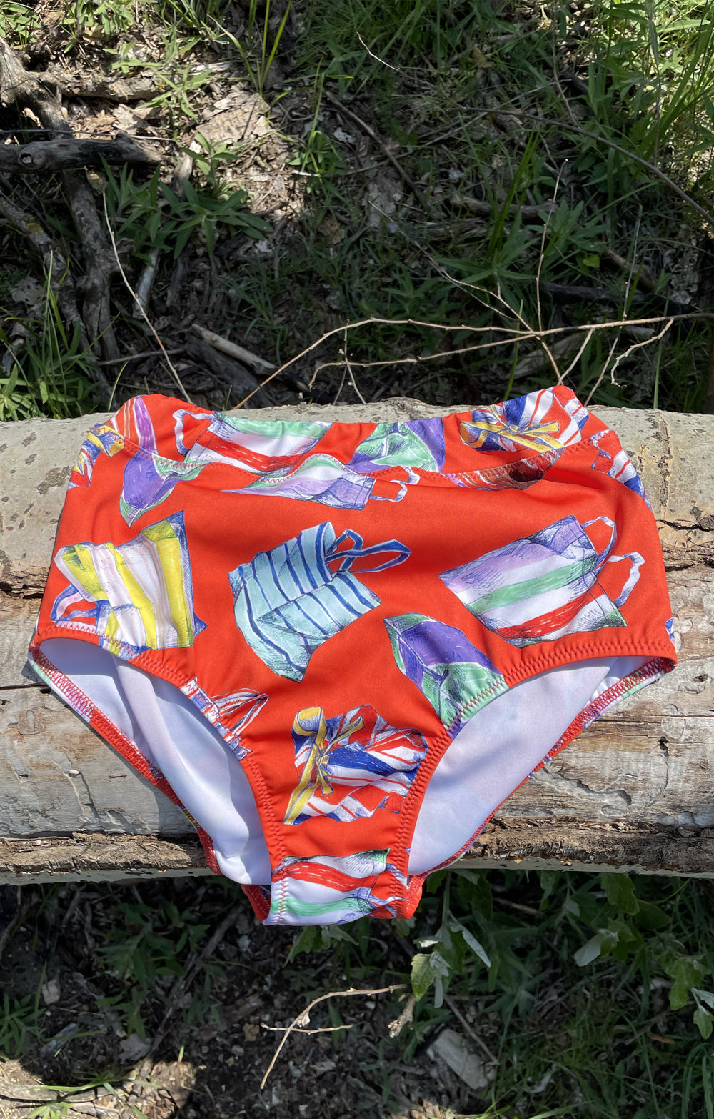 IDOLA high-waist bikini bottom 'bags red'