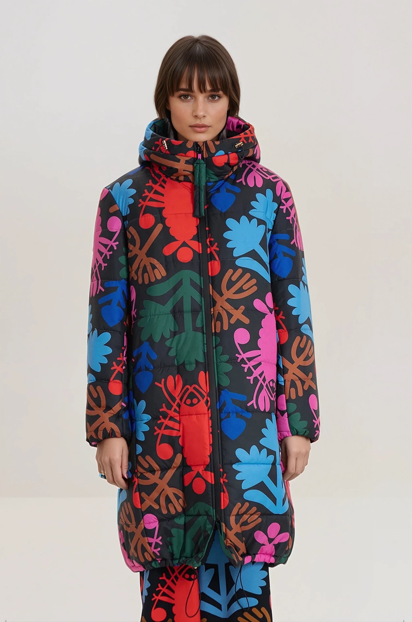 ILUS puffer coat 'Lobster'