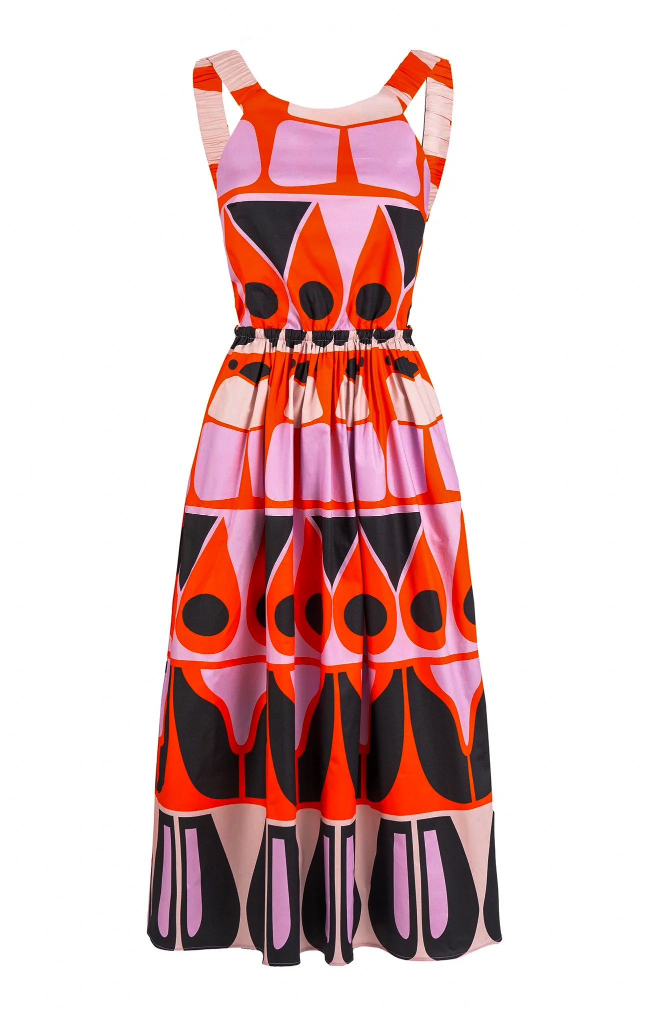 KATICA open back dress 'Abstract Bugs'