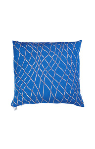 Decorative cushion 'fishnet blue' print