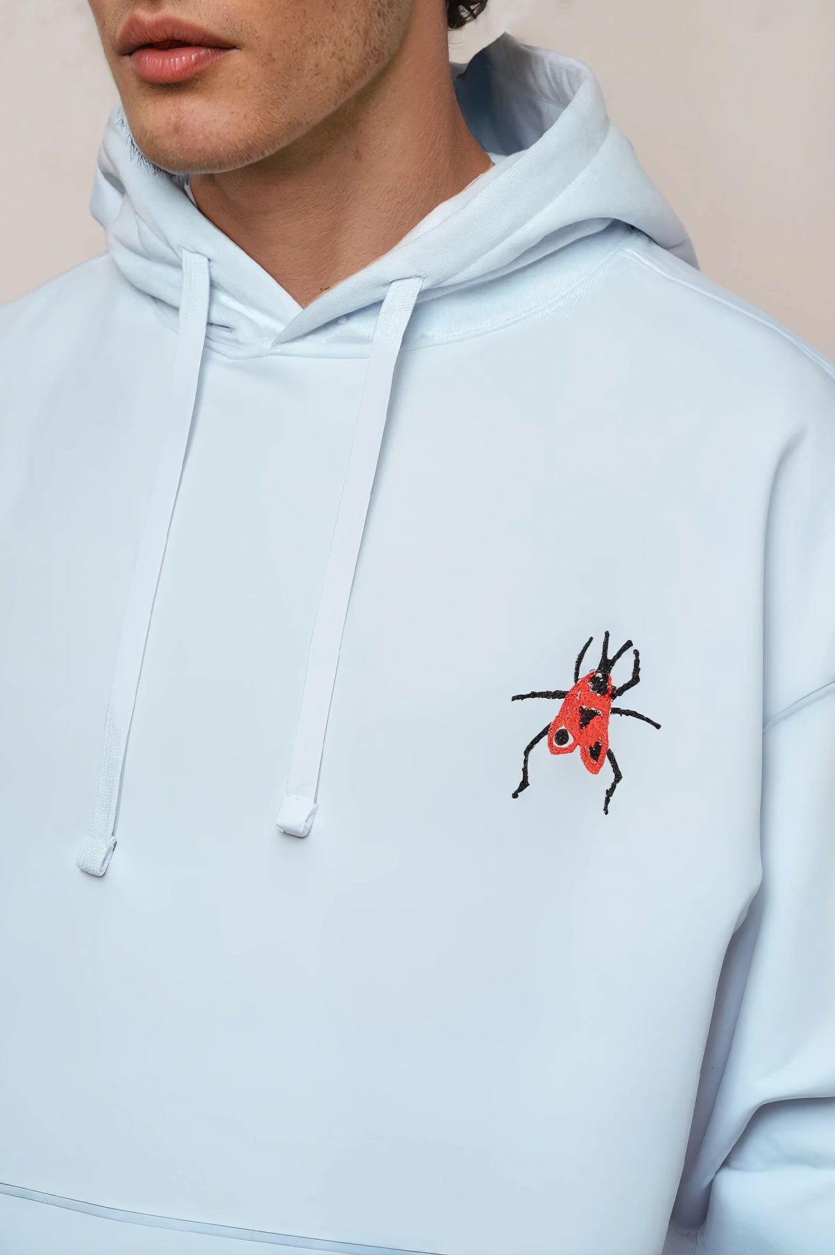 'FIREBUG' men's hoodie ice blue