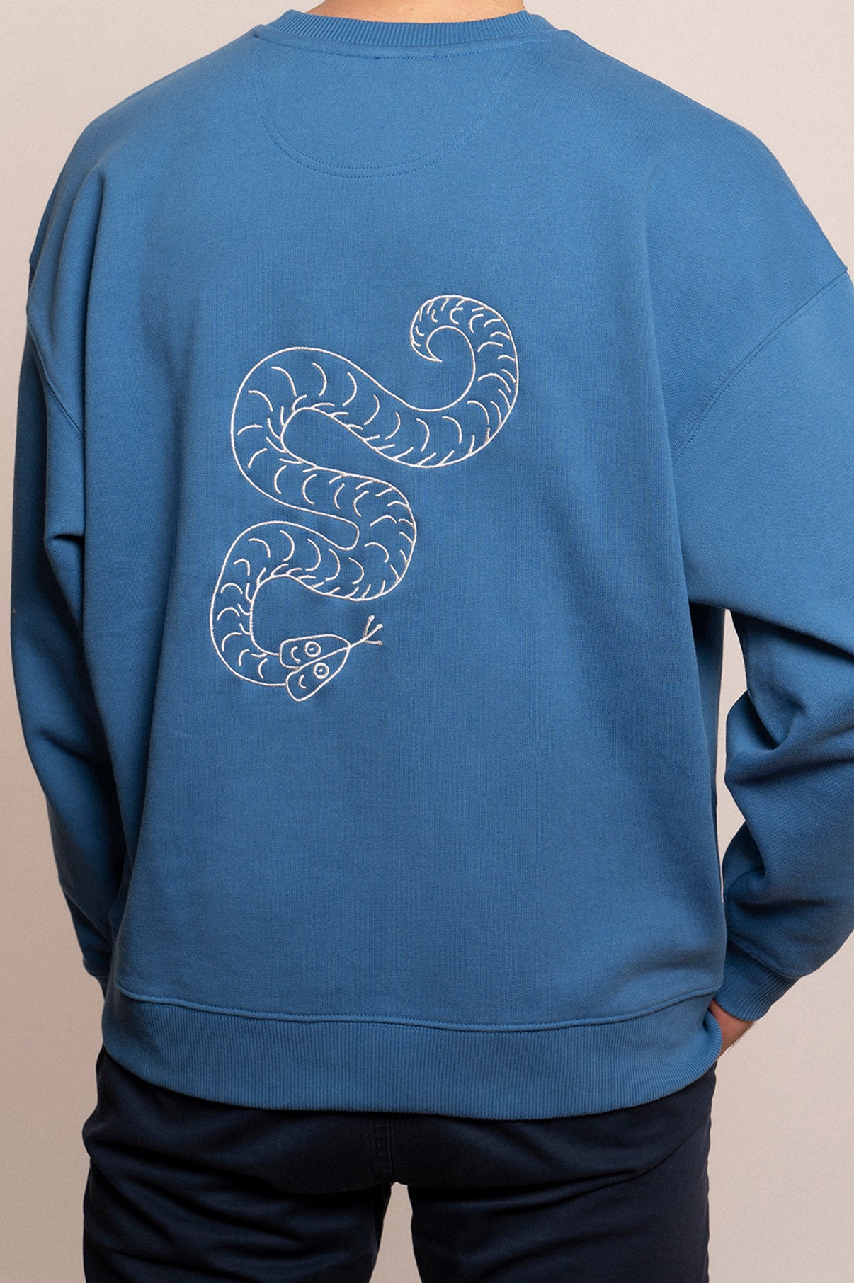 'SNAKE' men's sweatshirt sky blue