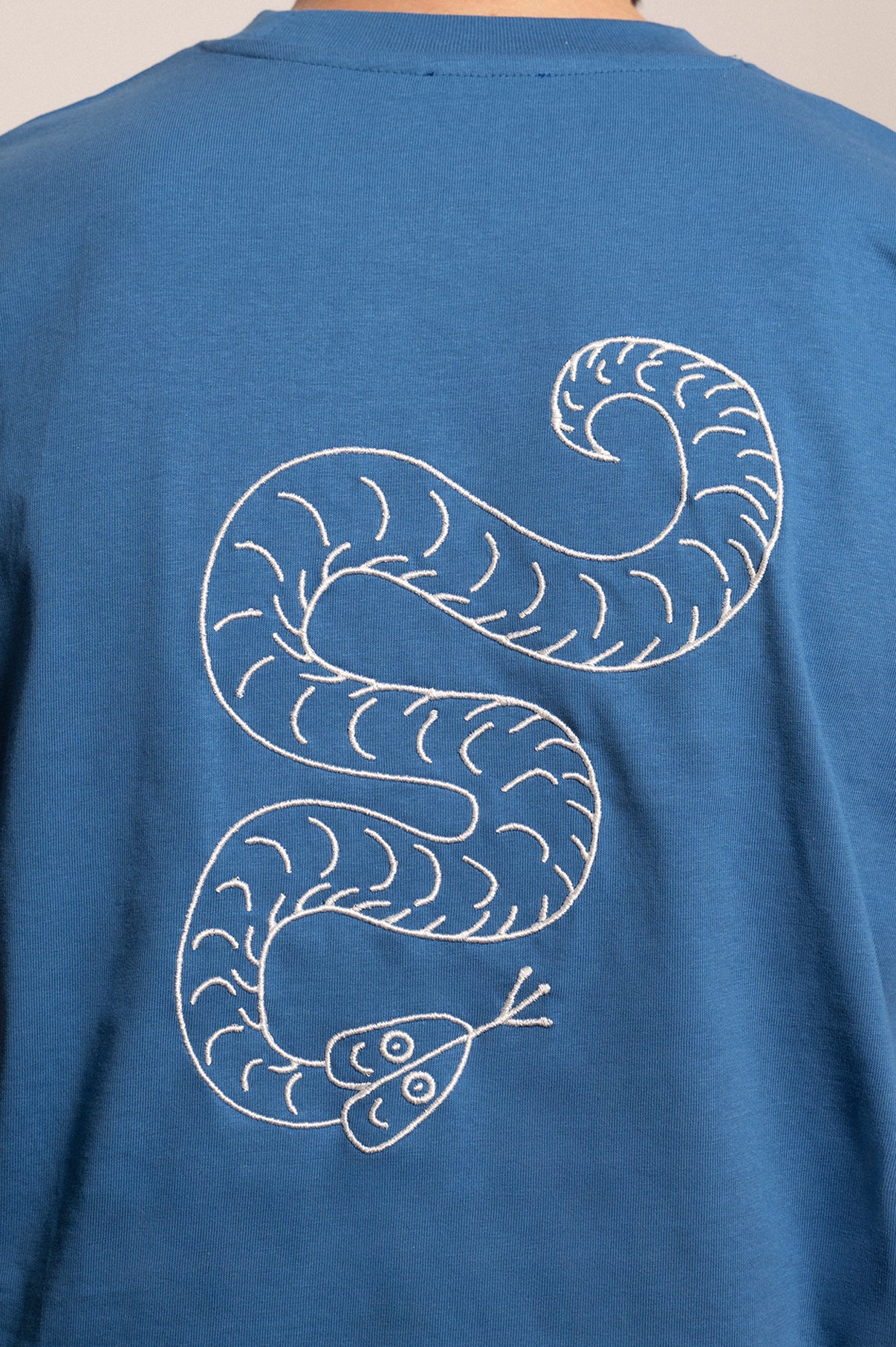 'SNAKE' men's T-shirt sky blue