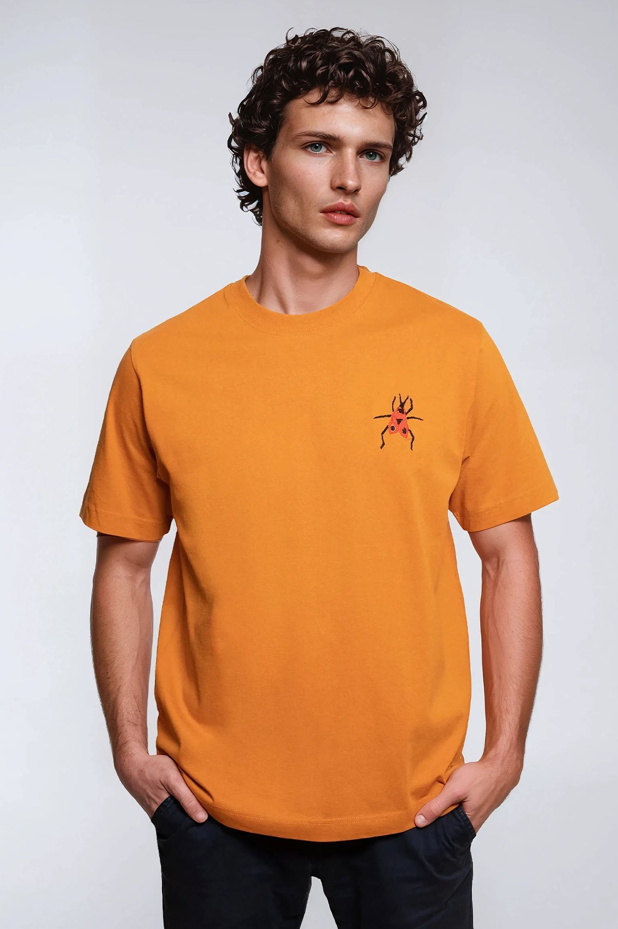 'FIREBUG' men's T-shirt mustard