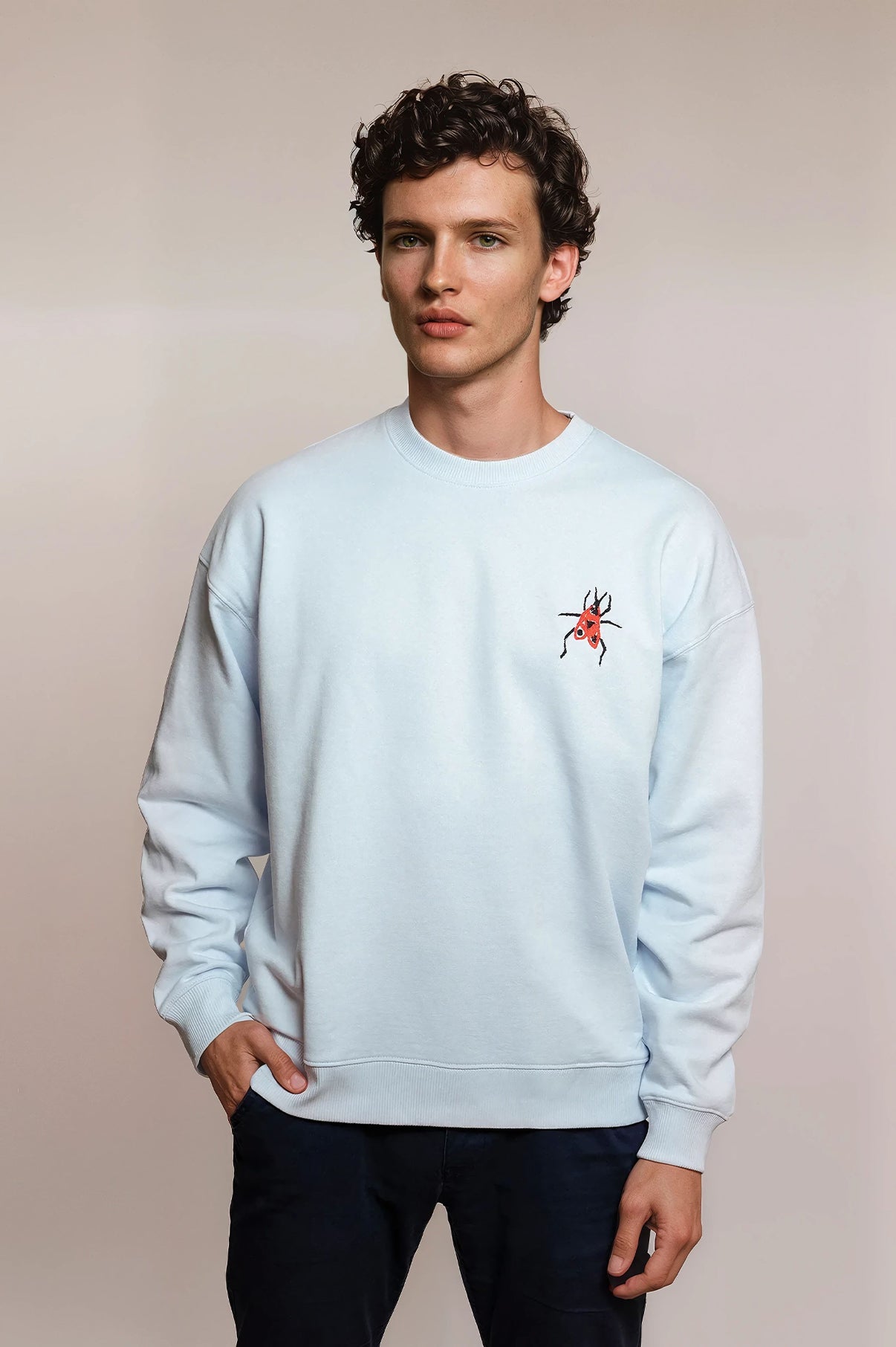 'FIREBUG' men's sweatshirt ice blue