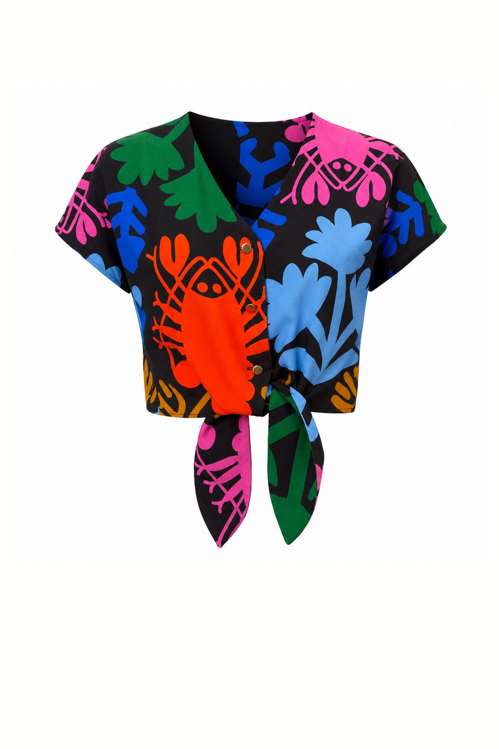 PATY tie hem top 'Lobster'