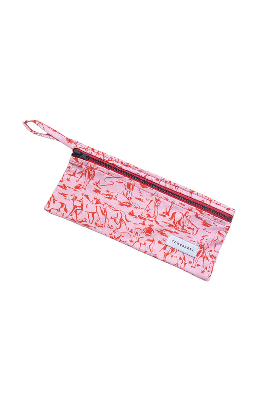 Zip Pouch 'Horsemen Pink'