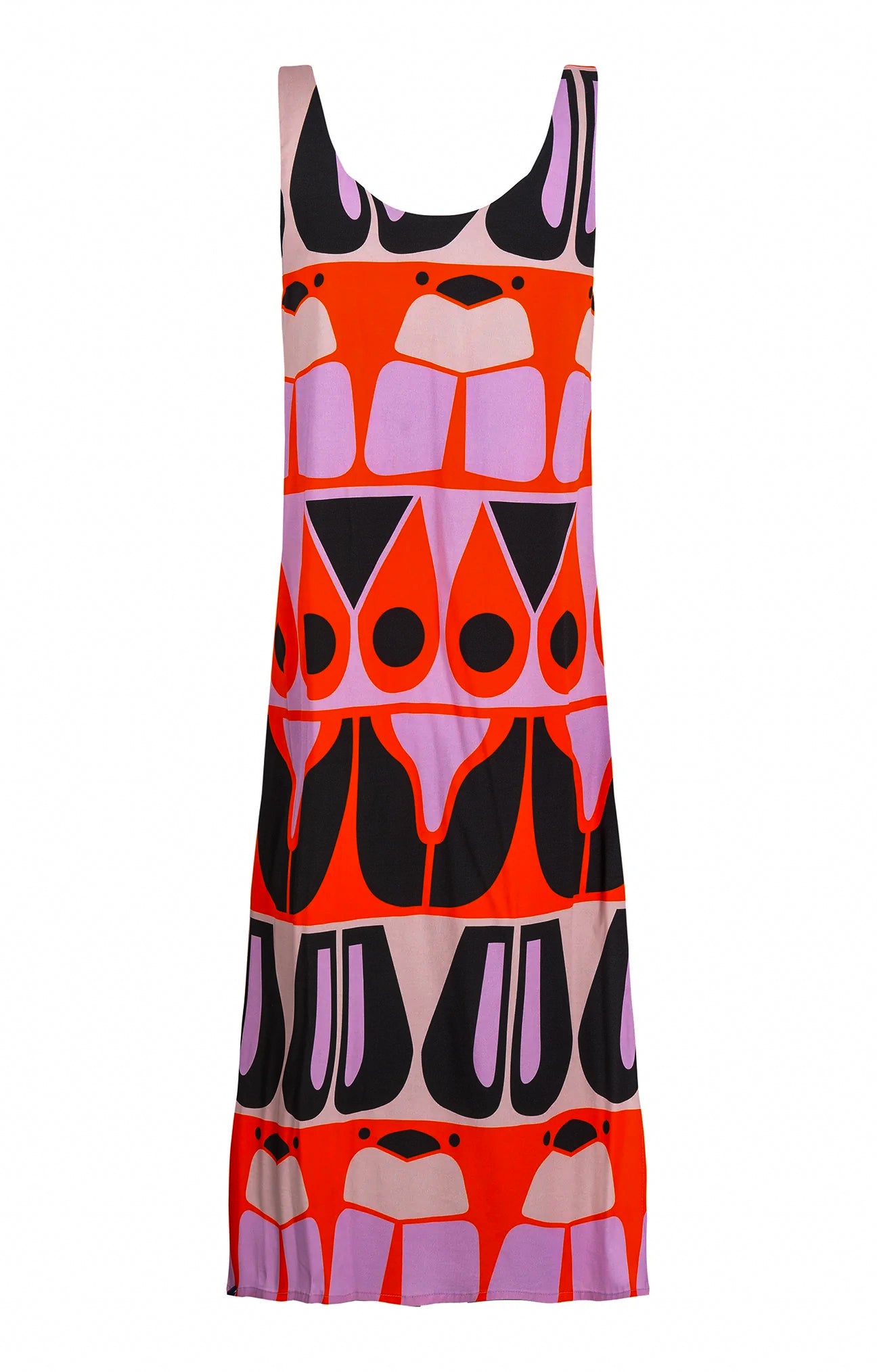 PILLE v-neck dress 'Abstract Bugs'
