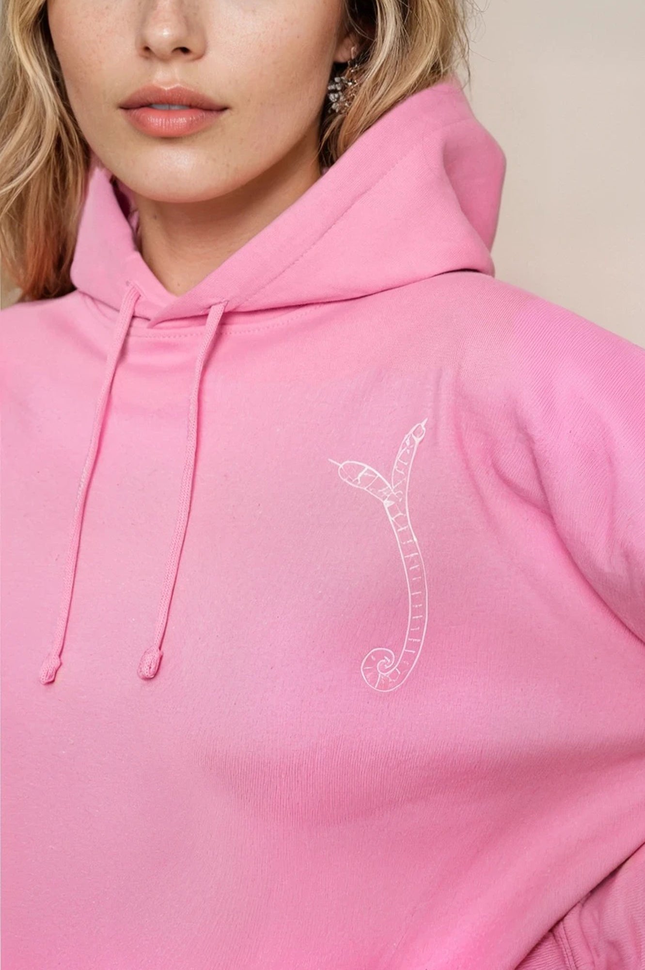 'SNAKE' hooded sweatshirt pink