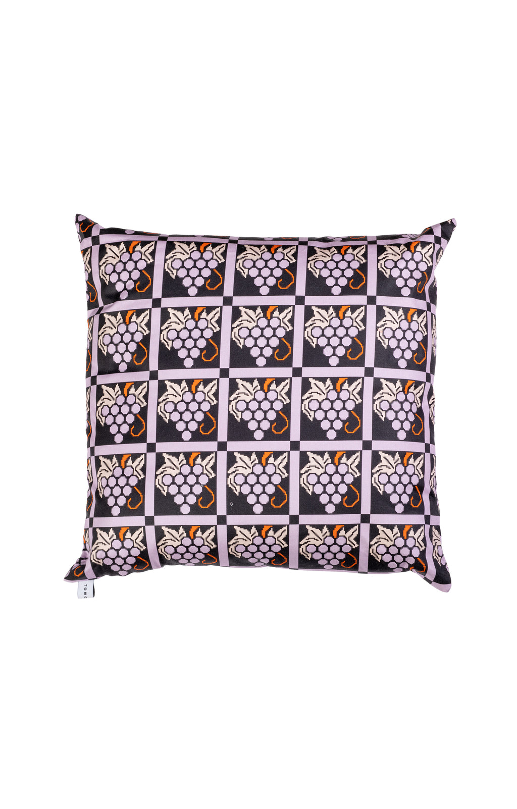 Decorative cushion 'pixel grapes' print