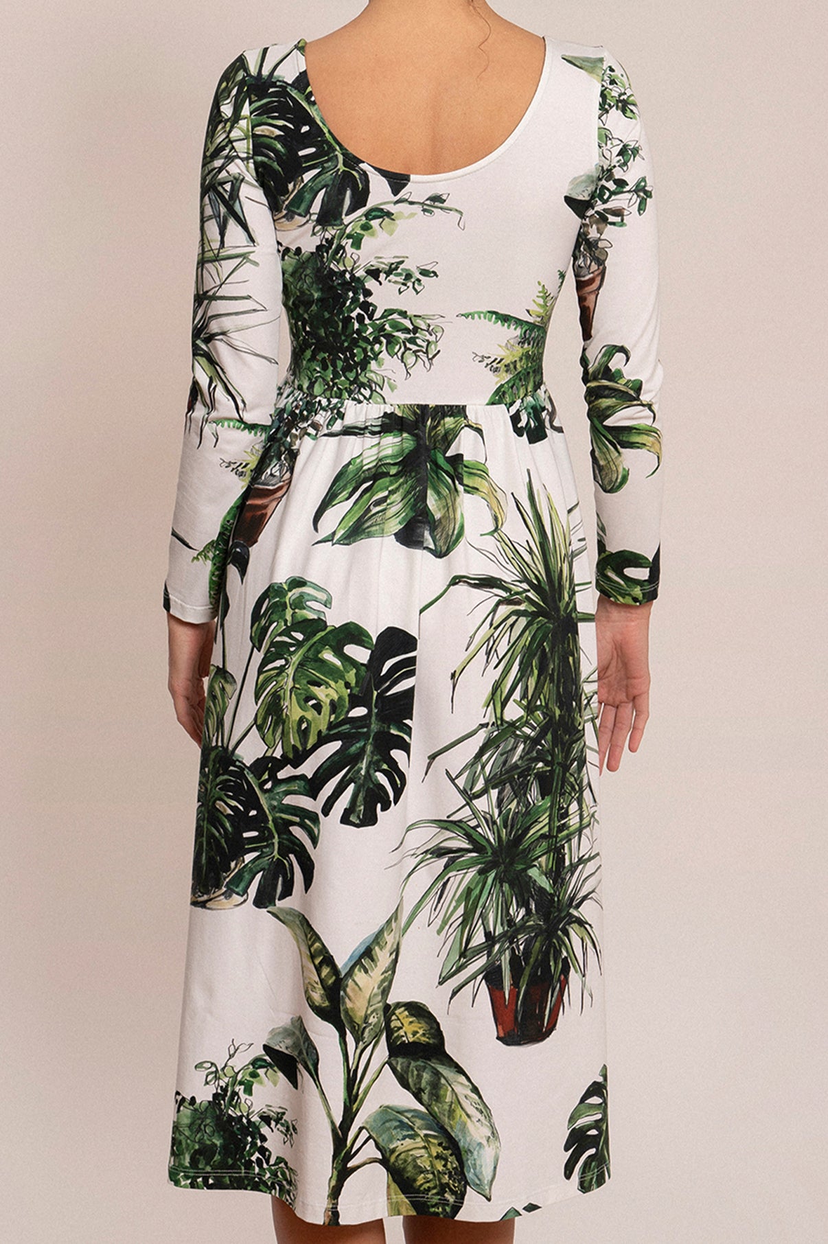 BUKOVEL scoop neck dress 'Plants'