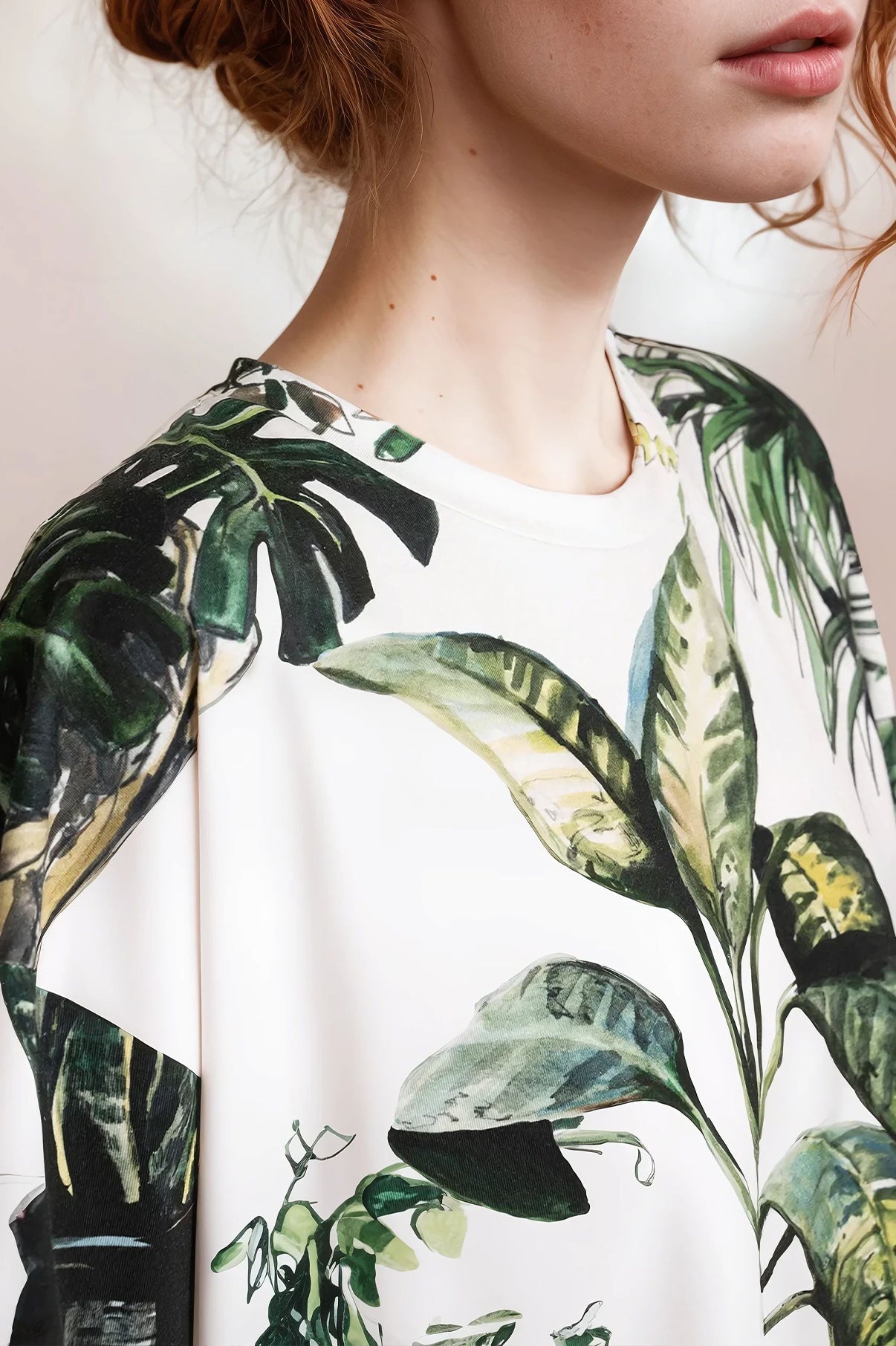 VIZITKE oversized t-shirt 'Plants'