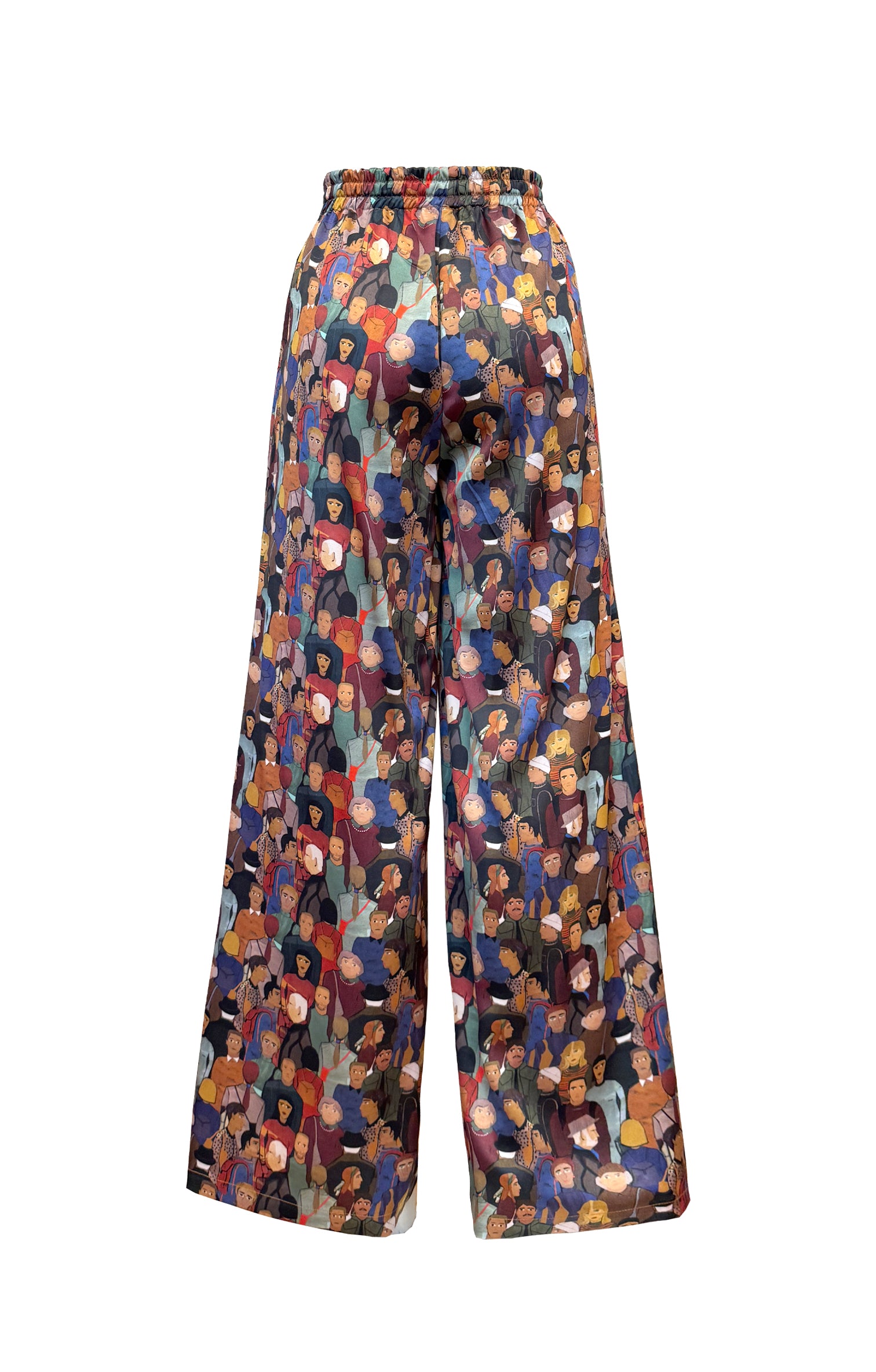 PRADO palazzo trousers 'Faces'