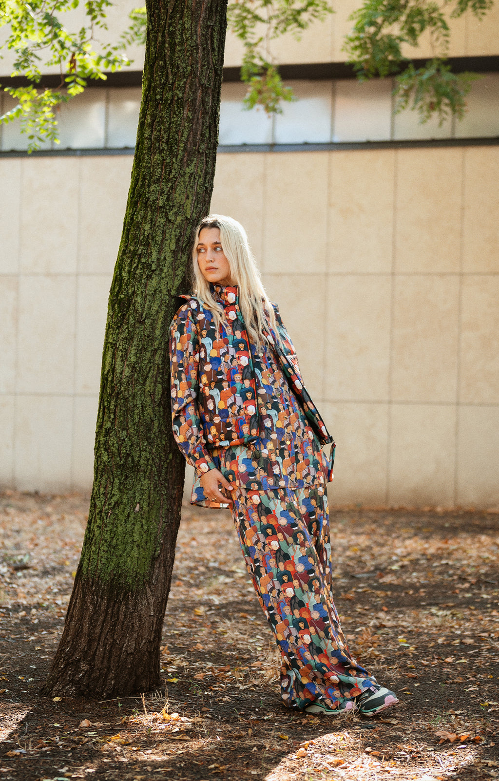 PRADO palazzo trousers 'Faces'