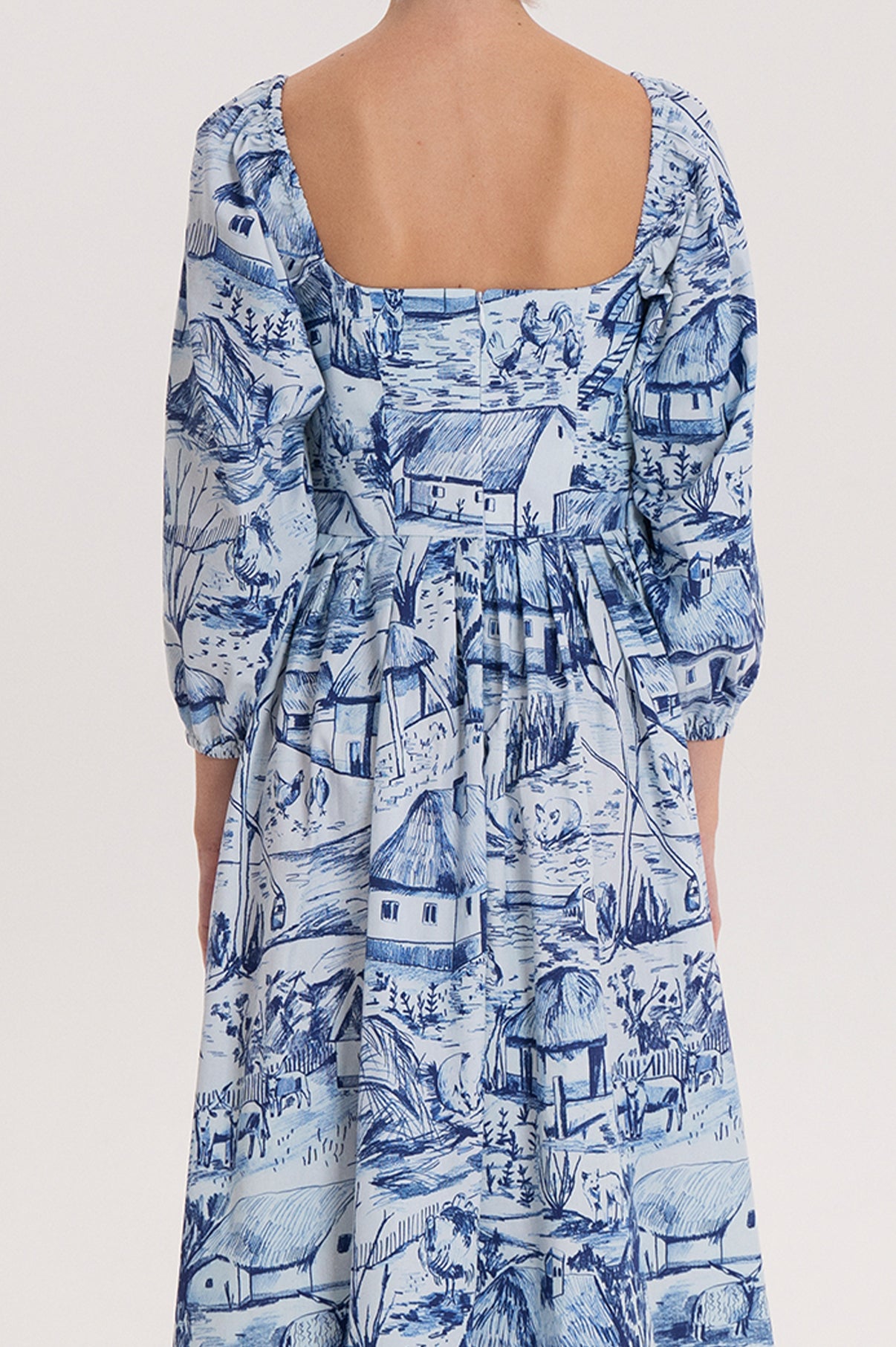 TABDI bustier midi dress 'Farm blue'