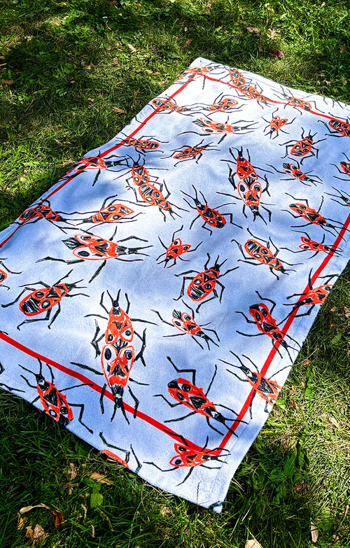 LIDO beach towel 'Firebug light blue'