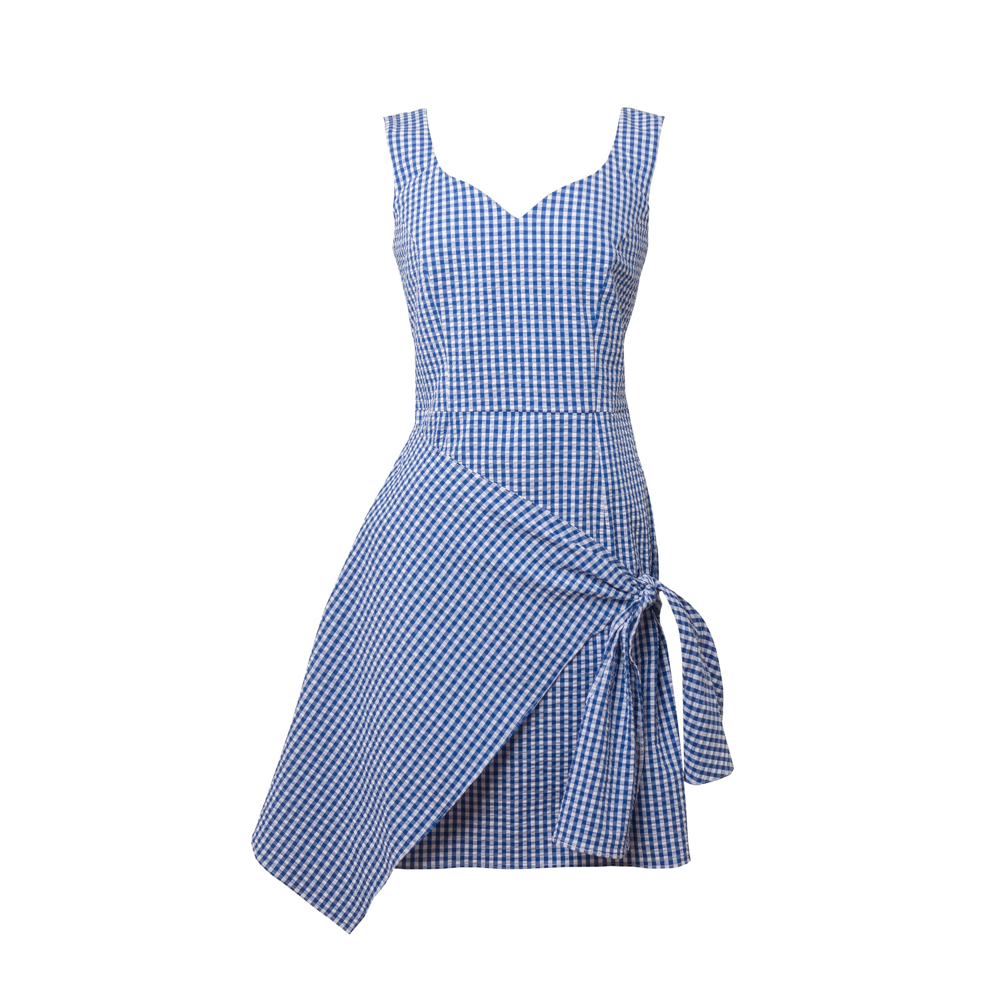 VECSES Blue & White Overlap Skirt Dress