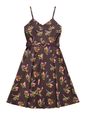 BAKU Lame Flower Print Dress