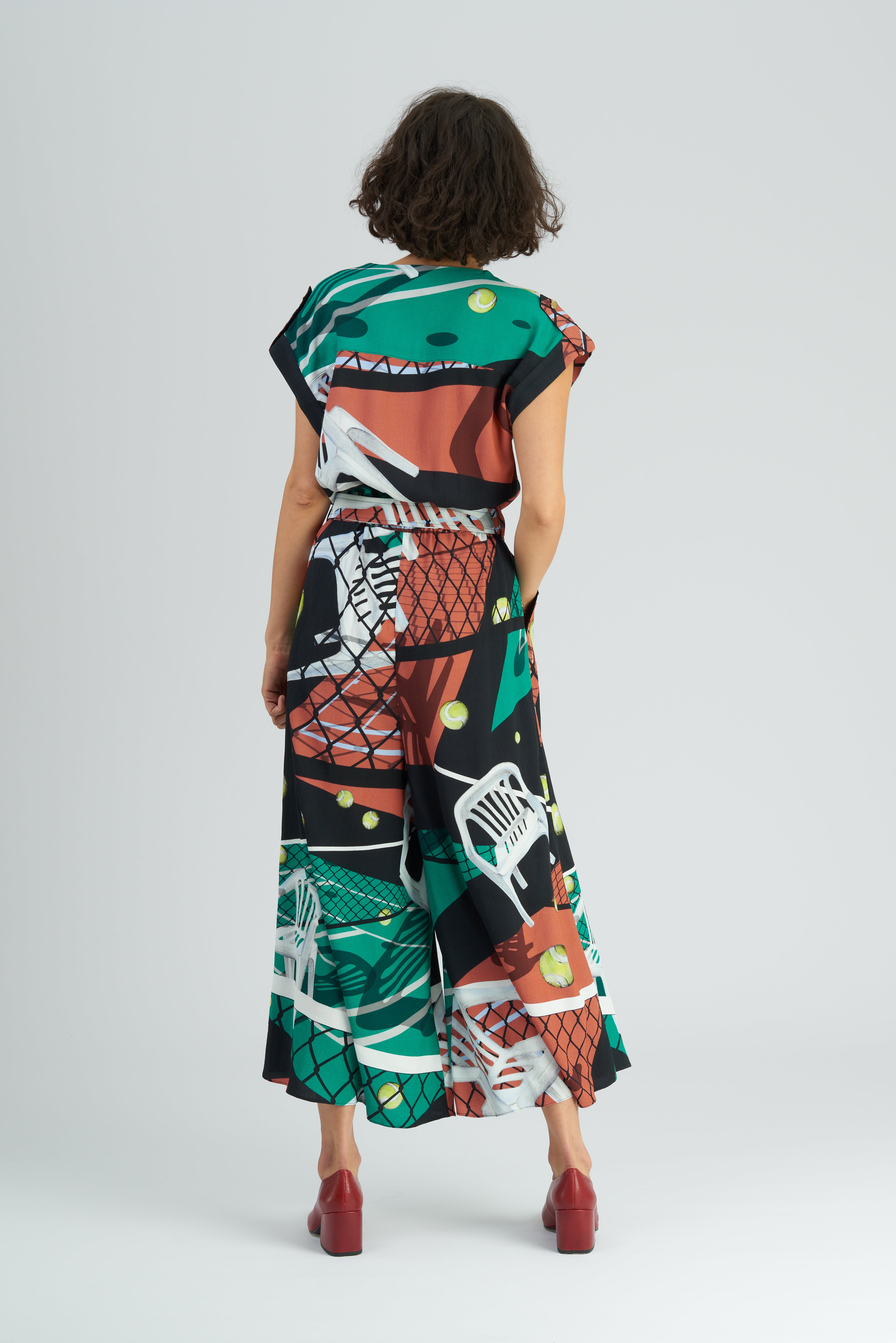 ELIA short sleeve jumpsuit 'Court Print'