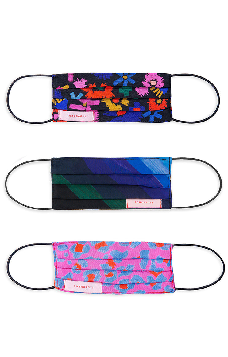 'Summer flower' print mask 3 pieces