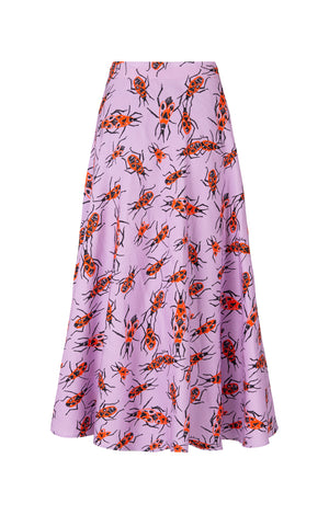ARACHNE A-line skirt 'small firebugs'