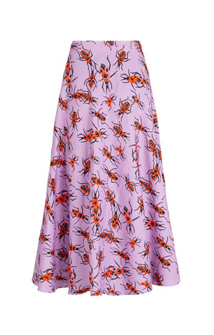 ARACHNE A-line skirt 'small firebugs'