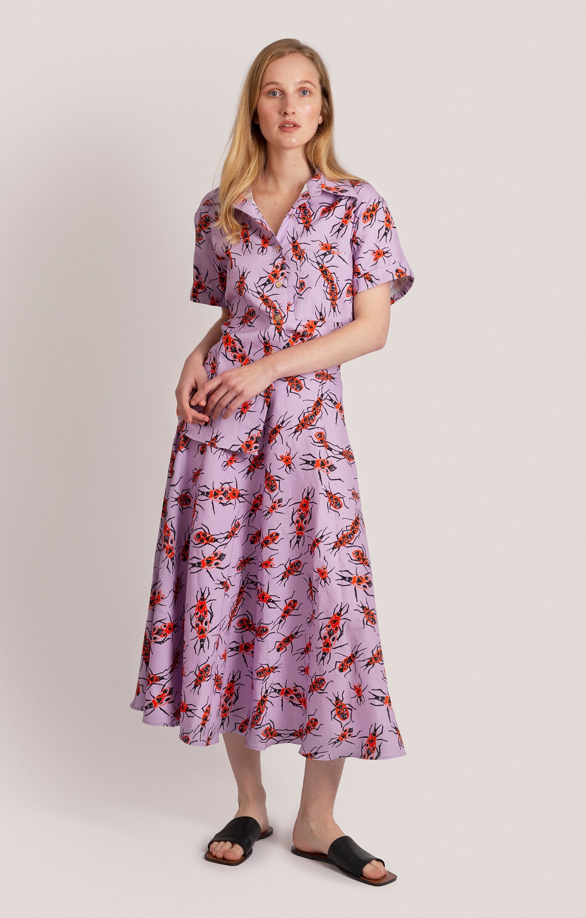 ARACHNE A-line skirt 'Small Firebugs'