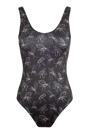 BEETLE open-back swimsuit 'mosquitoes'