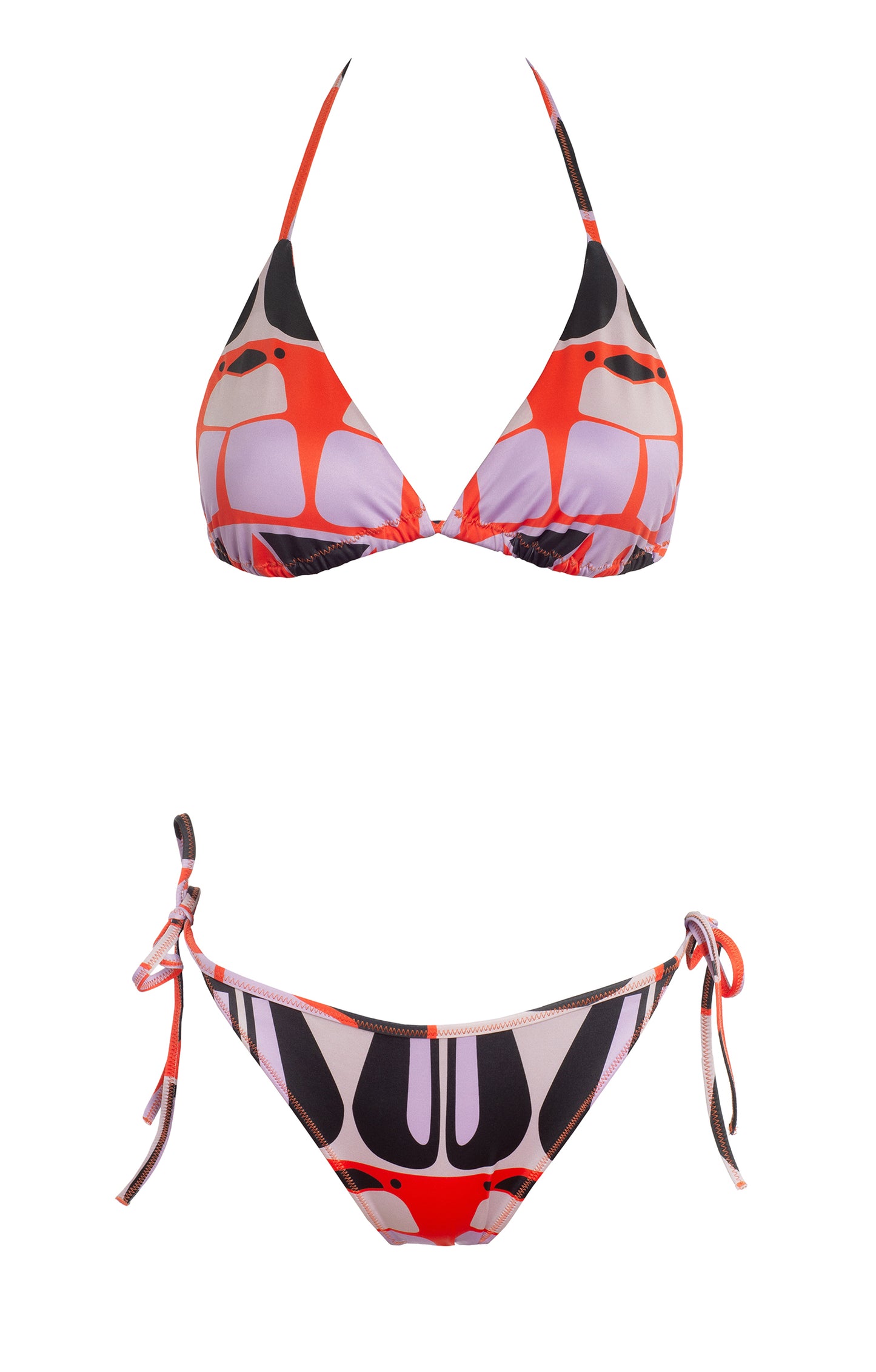 CATERPILLAR triangle bikini 'abstract bugs'