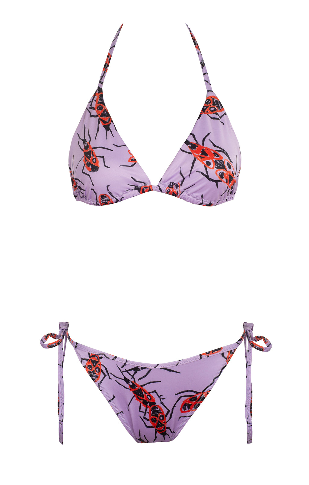 CATERPILLAR triangle bikini 'lilac firebugs'