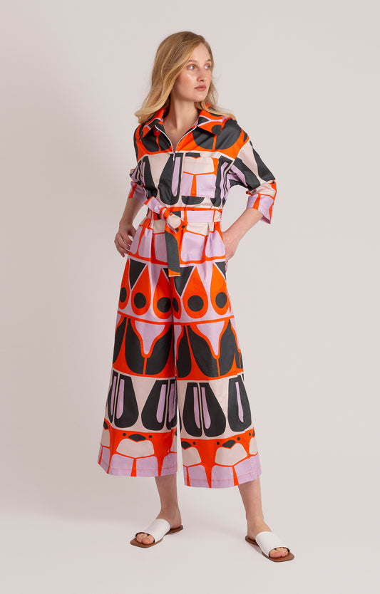 CINCER zip up jumpsuit 'Abstract Bugs'