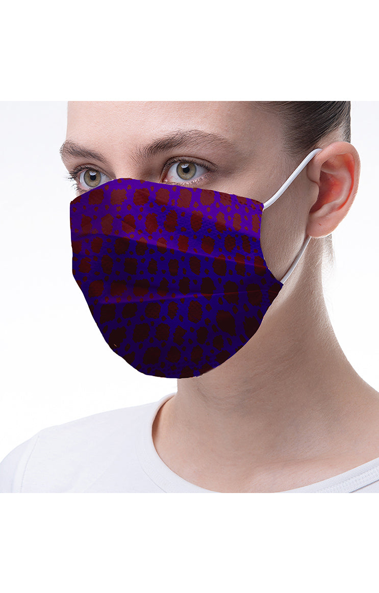 'Wine' print mask 3 pieces