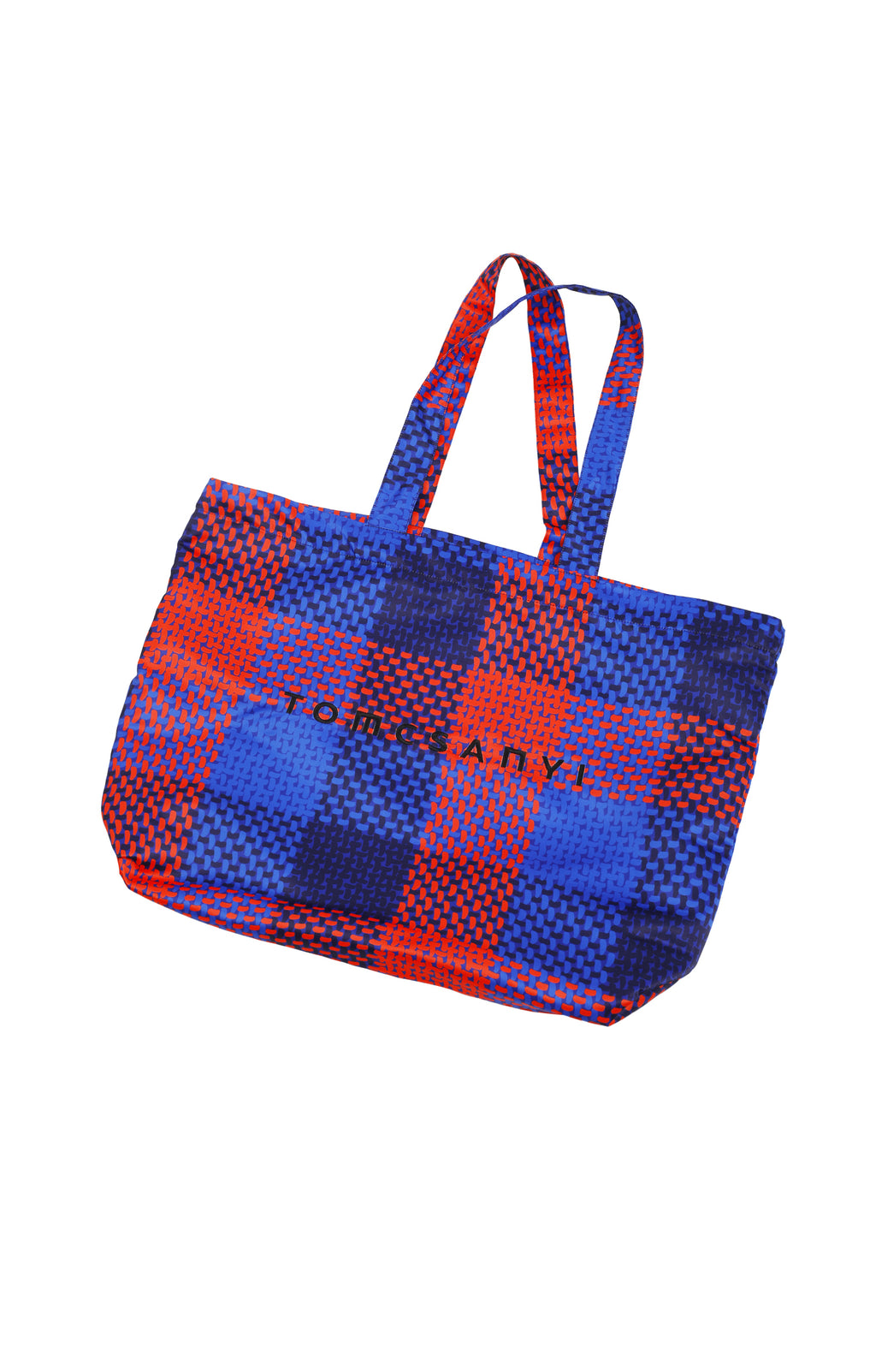 GUDAURI tote bag 'checked red'